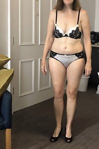 matures in matching brassiere and panty